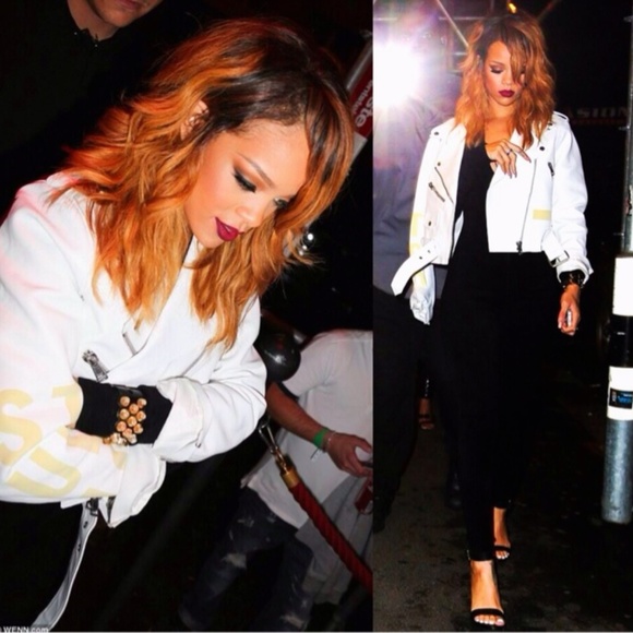 Acne Road Petite White Leather Motorcycle Jacket - Picture 4 of 8